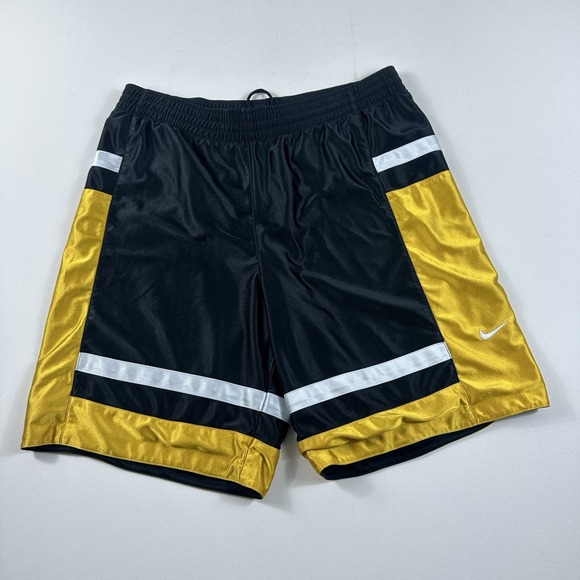 Vintage‎ Nike Basketball Shorts Mens Large Gym Gray Tag Shimmer Black Training - Picture 1 of 6